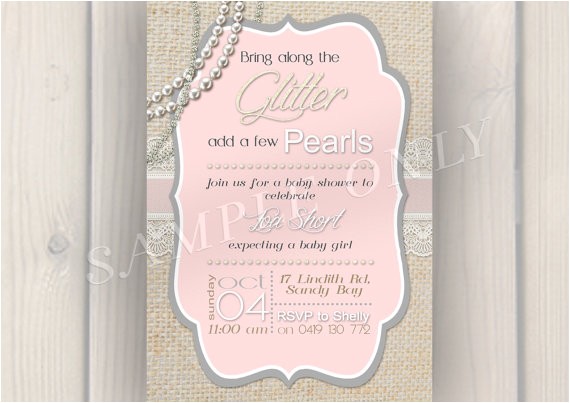 glitter and pearls baby shower