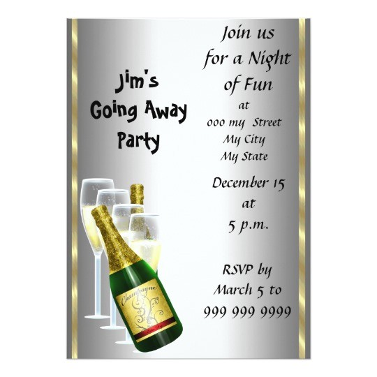 farewell party invitation card