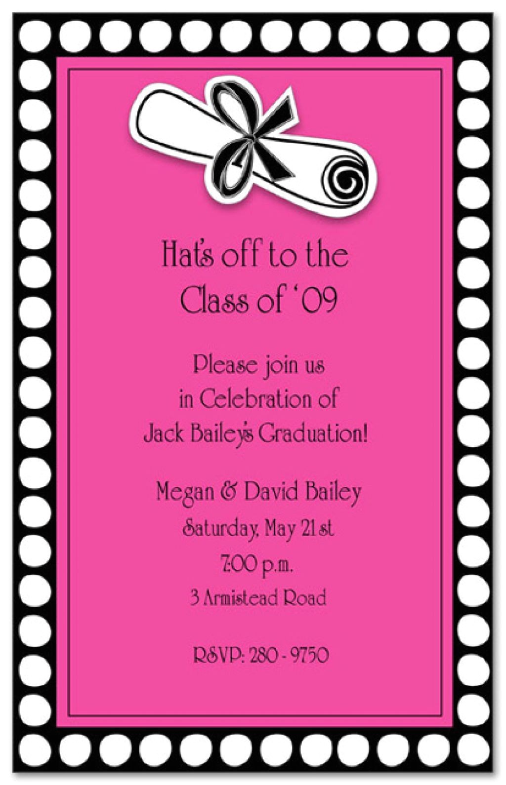 sample wording for graduation party invitations abou