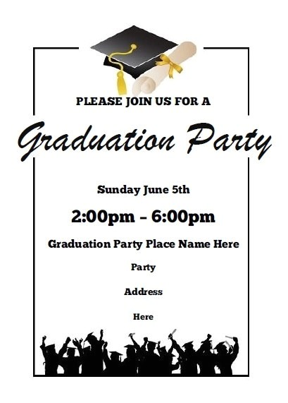 free graduation party invitation templates for word