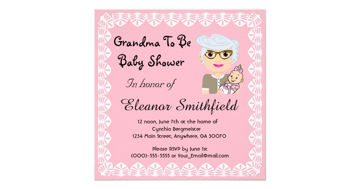 grandma to be baby shower invitation