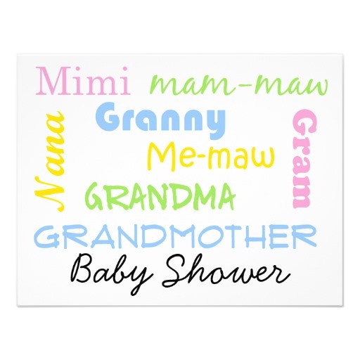 grandmother baby shower invitation