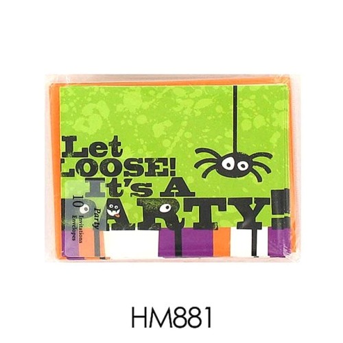 hallmark let loose 10 pack halloween party invitations case of 144