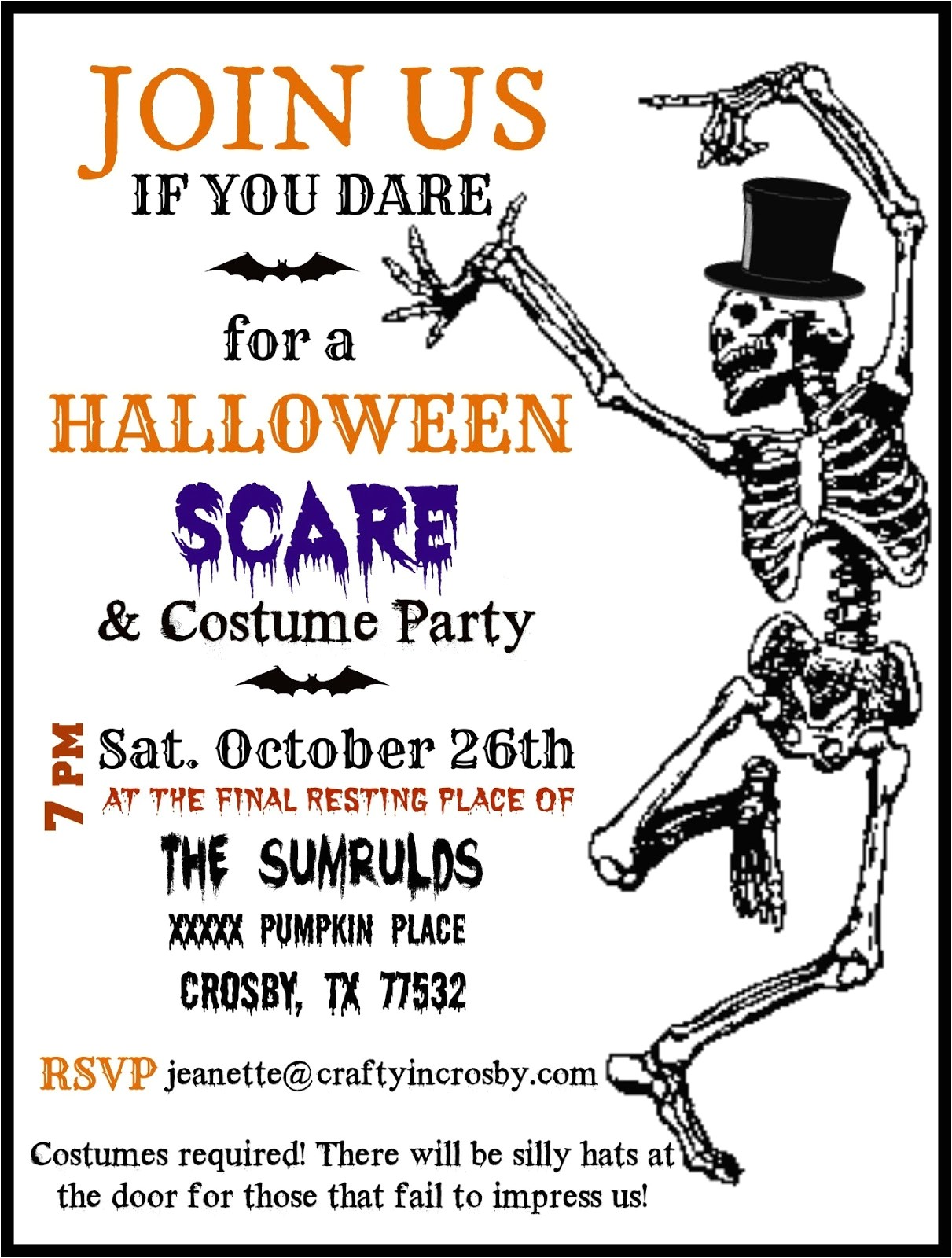 halloween party invitations with