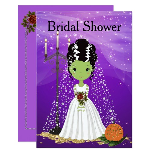 halloween bridal shower invitation frankenstein