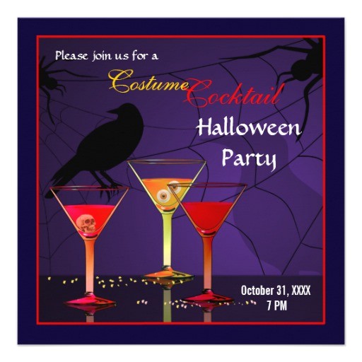 halloween cocktail party invitation