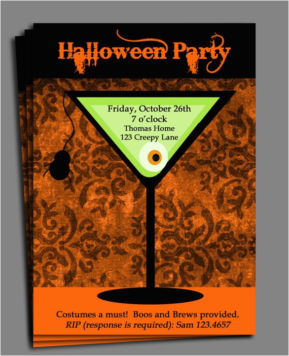 halloween invitation printable cocktail spooktacular