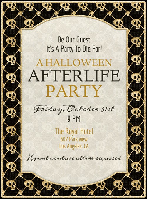 free printable halloween party invitations templates