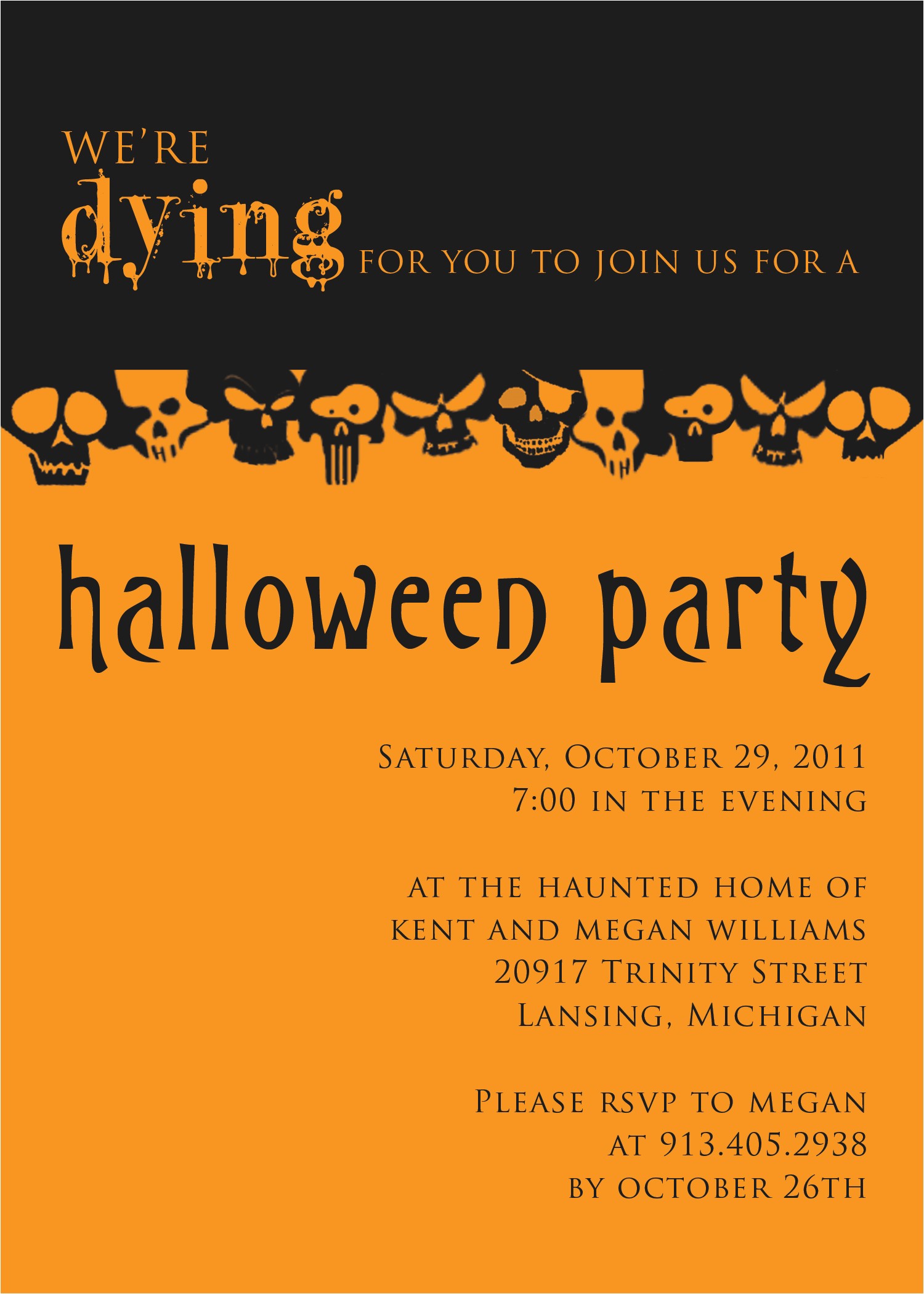 halloween party invitation templates free