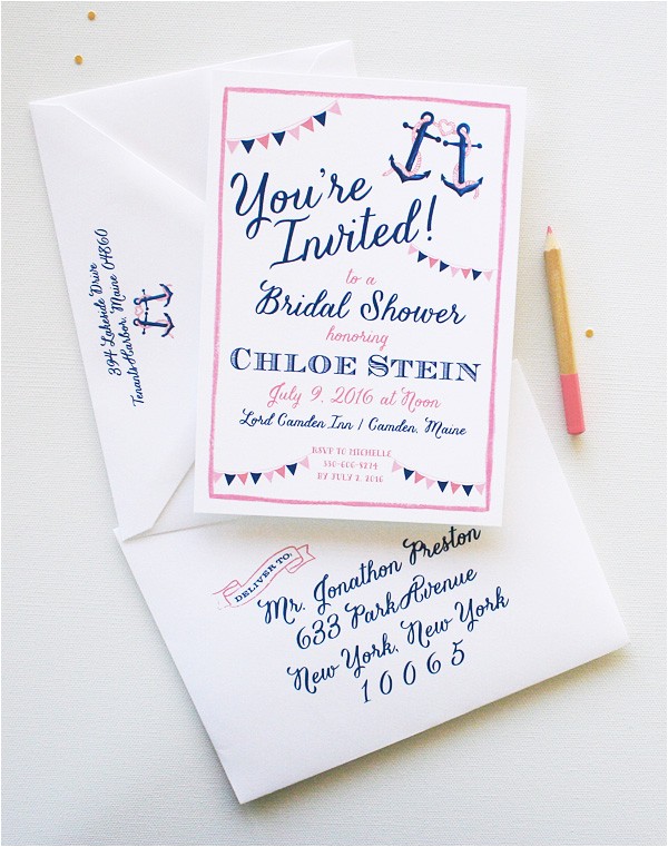 bridal shower invitations handwritten