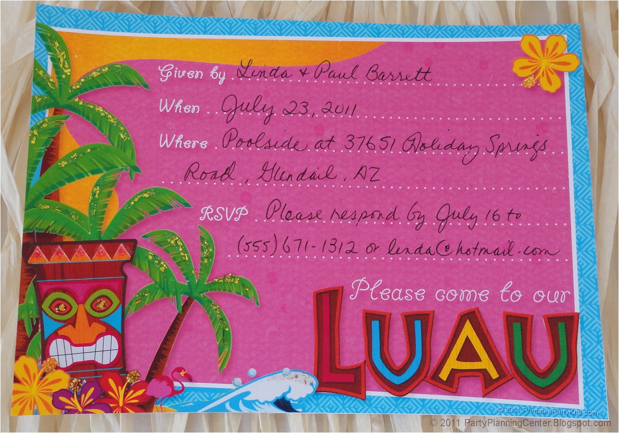 post free printable luau invitations 348079