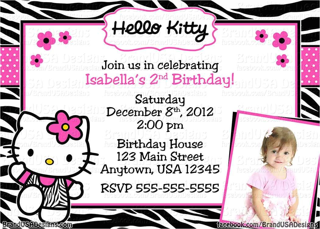 hello kitty birthday invitation card