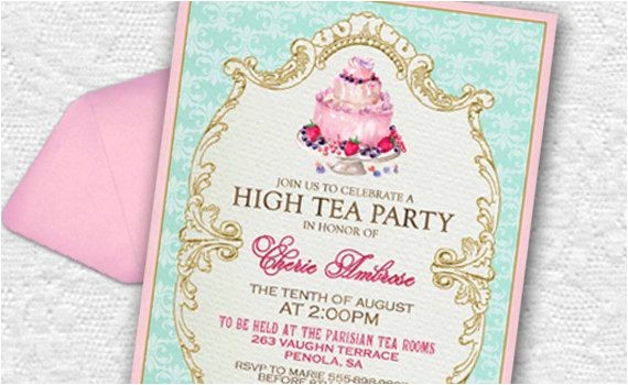 high tea invitations