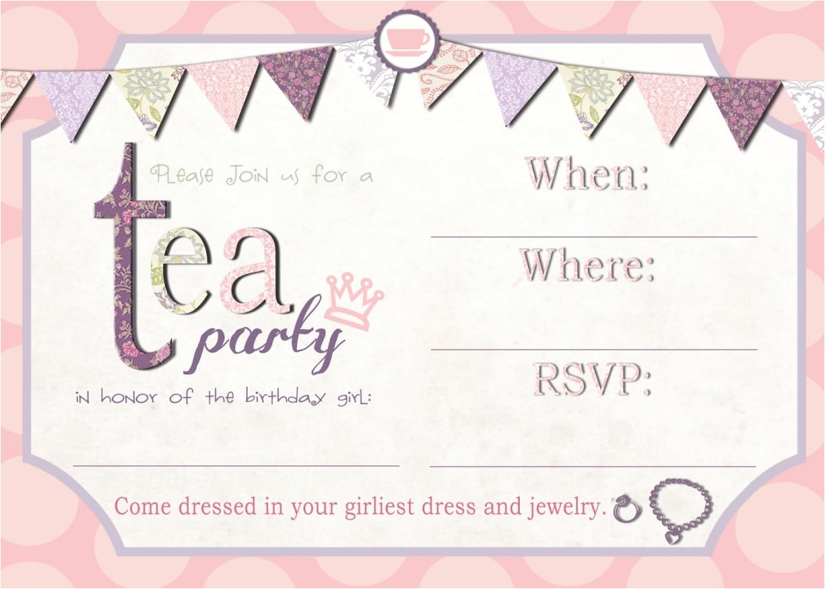 free afternoon tea invitation template