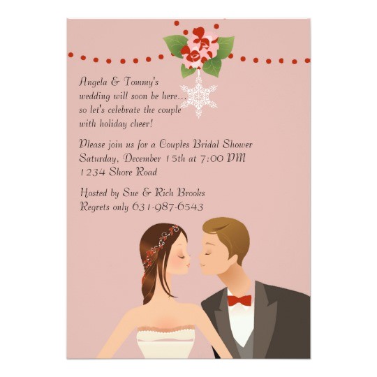 holiday couples bridal shower invitation 161318659508004774