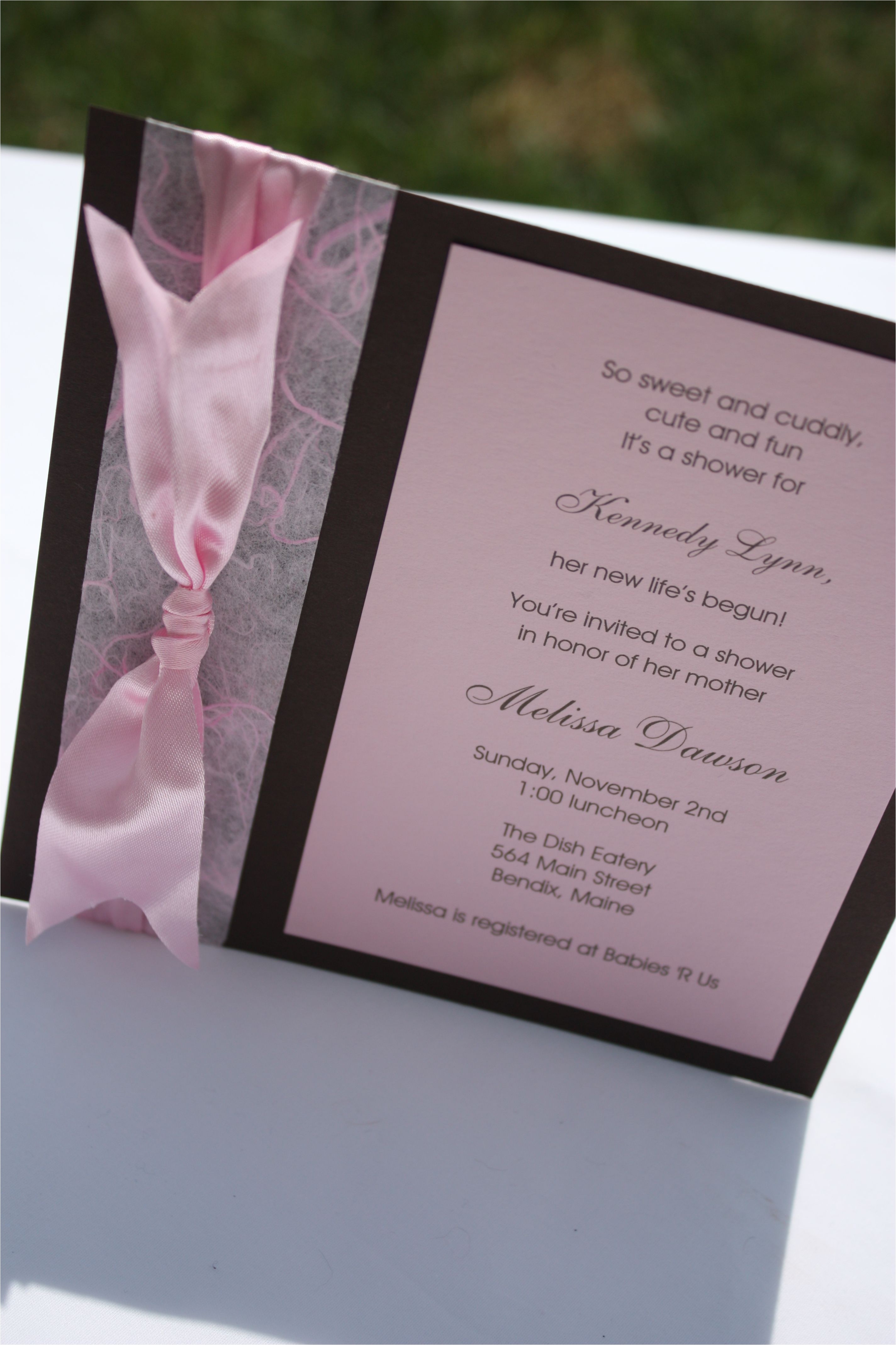 Homemade Baby Shower Invitations for Girls Homemade Baby Shower Invitations Google Search