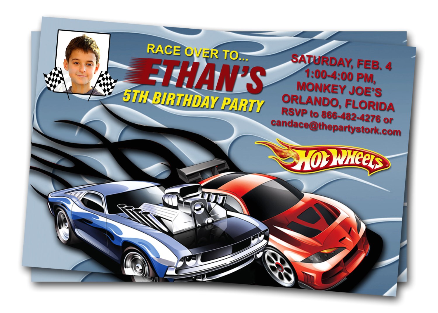 hot wheels birthday invitations