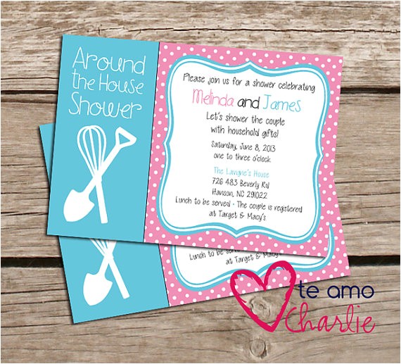 printable house shower invitations couples shower