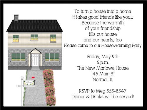 New House Housewarming Party Invitations