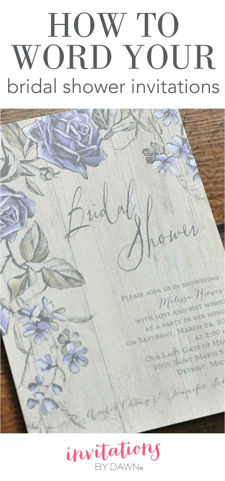 how to word a bridal shower invitation