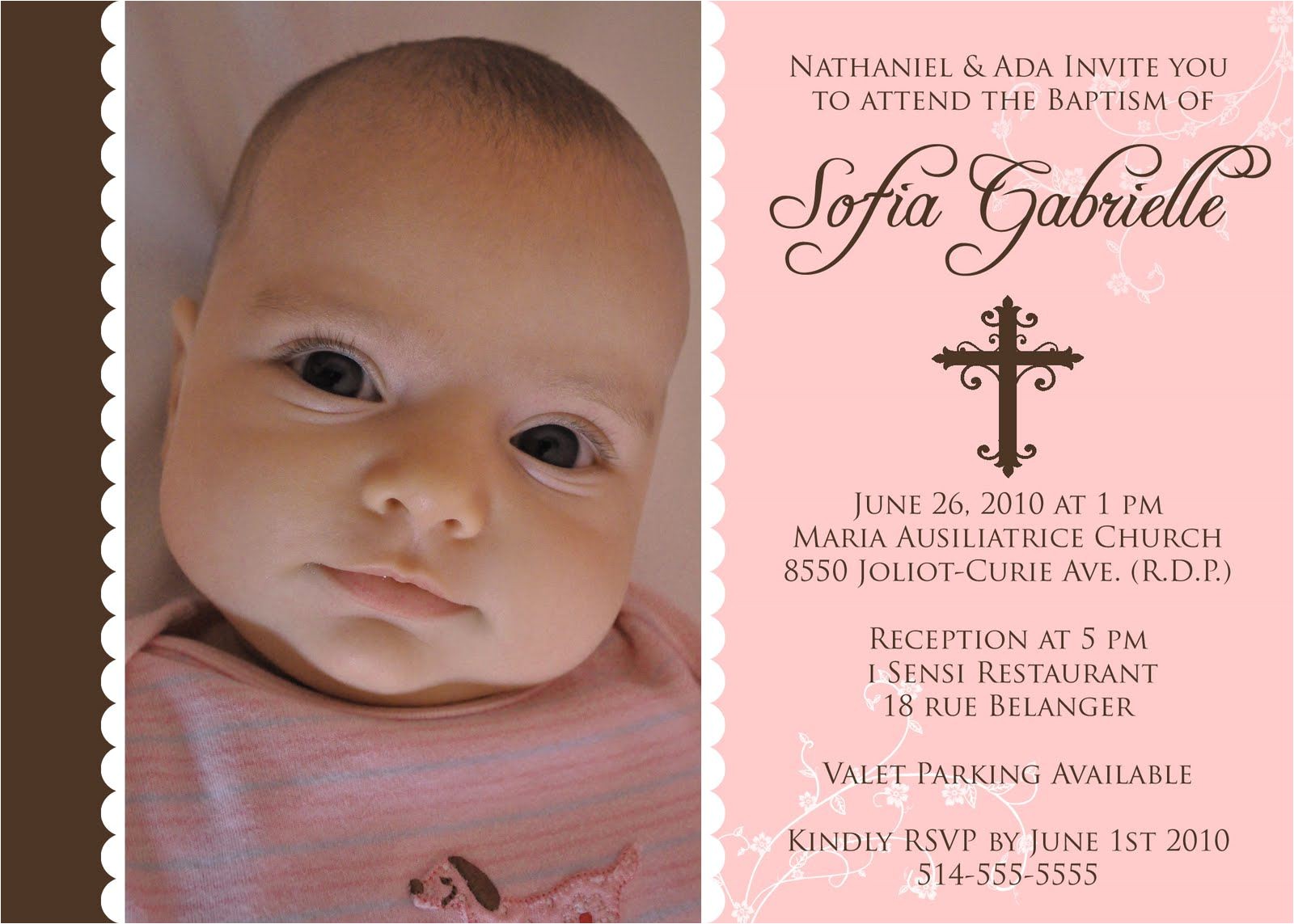baptism invitation template for baby girl free