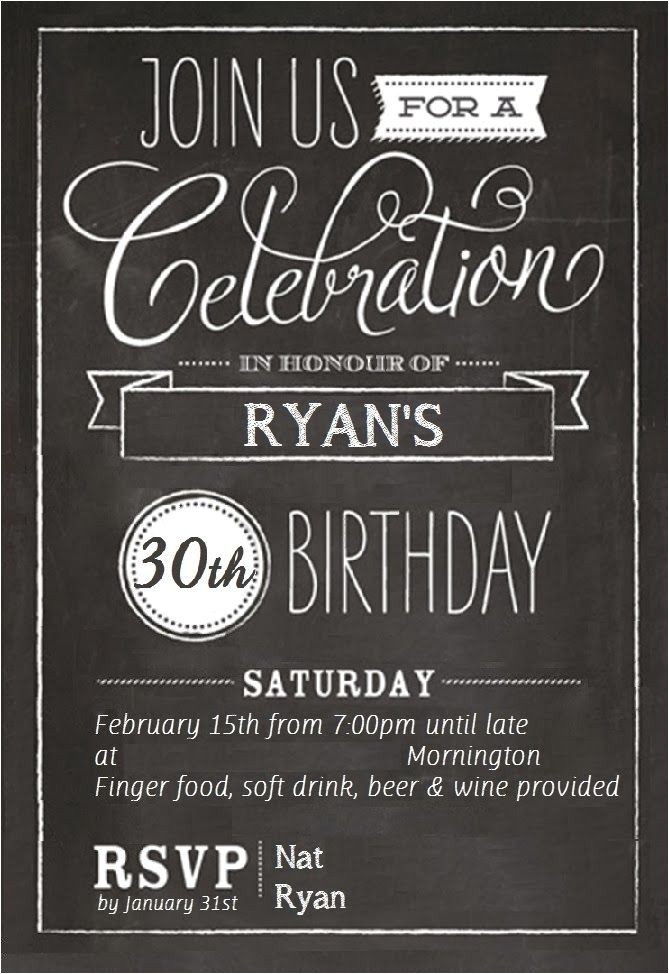 free 30th birthday invitations templates
