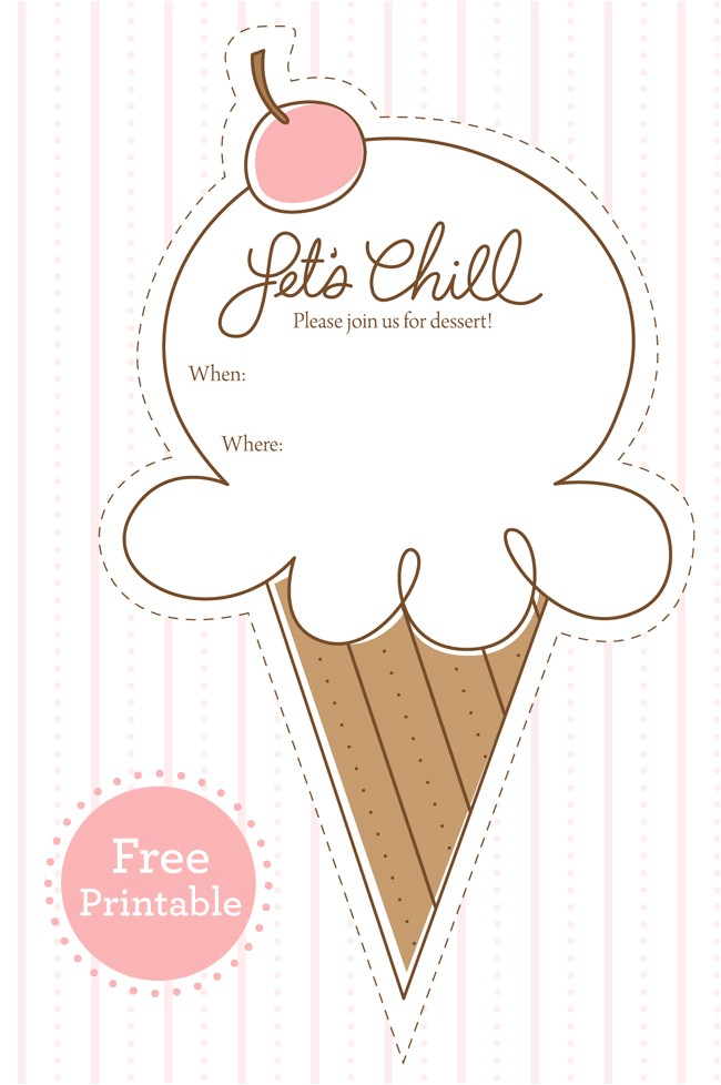 free ice cream party printable