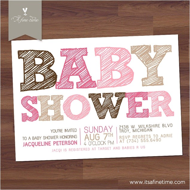 inexpensive baby shower invitations girl