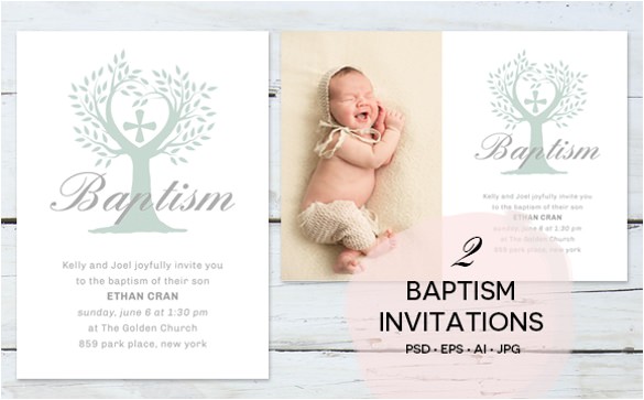 christening invitation template