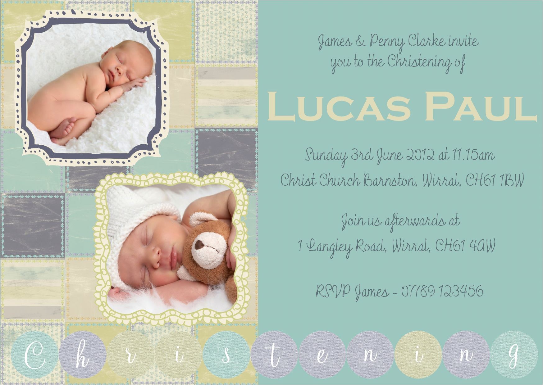 baby boy baptism invitations