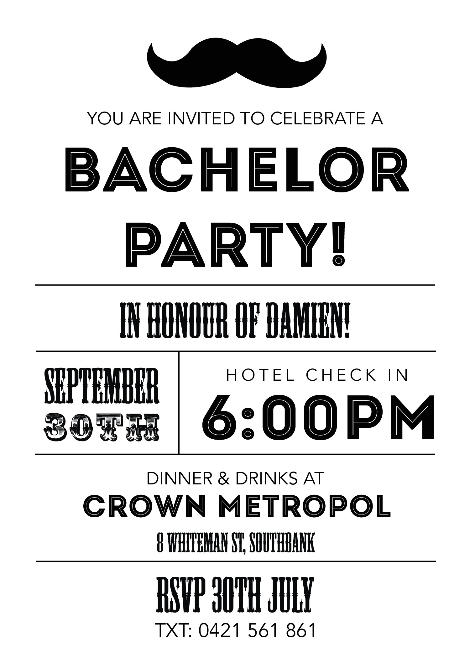 bachelor party invitations