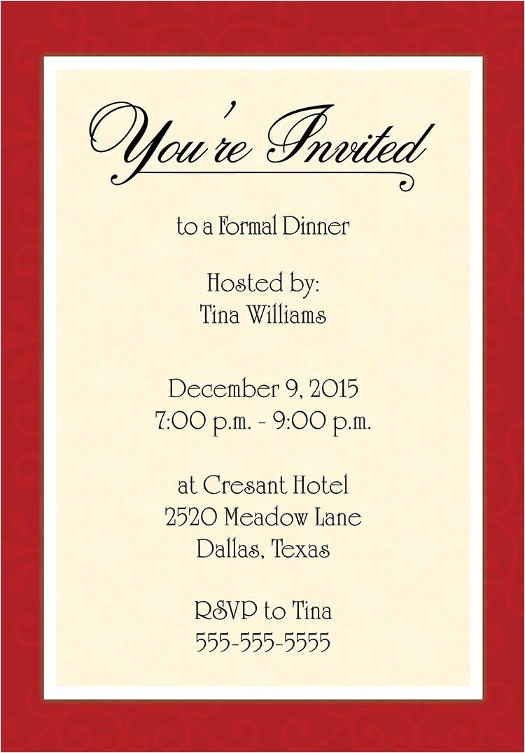 dinner party invitations templates