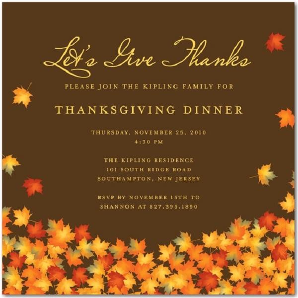 thanksgiving invitation wording