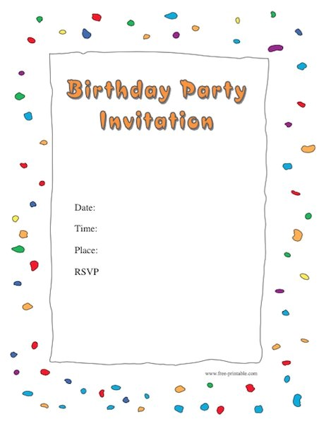birthday invitation templates