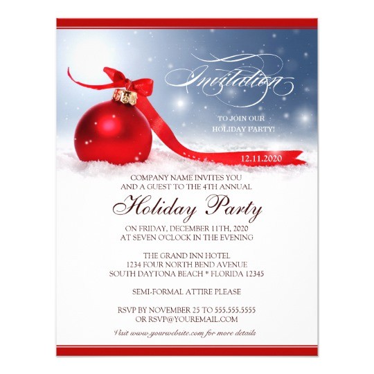 corporate holiday party invitation template