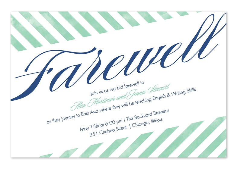 farewell party invitation wording