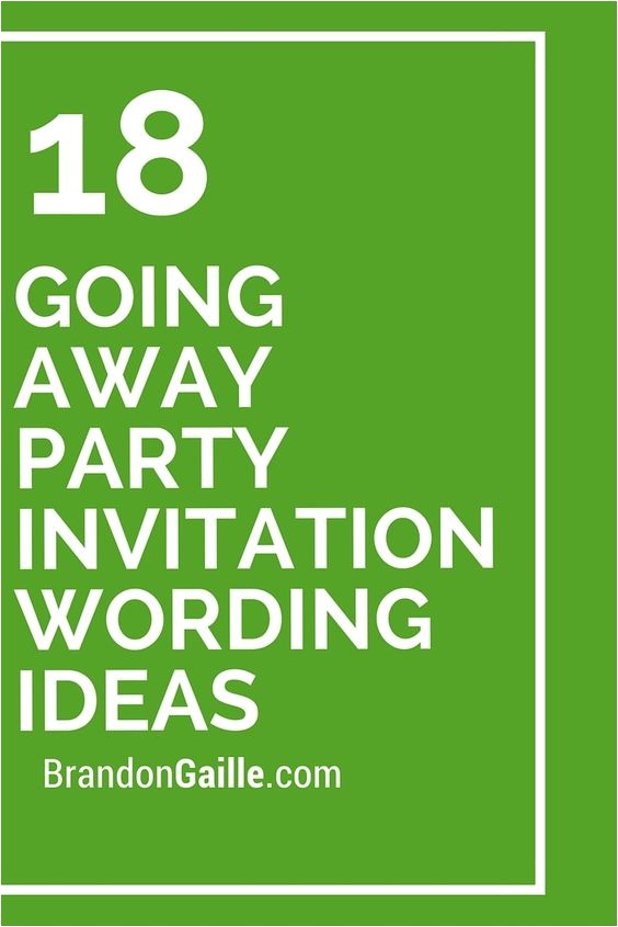 farewell party invitation wording