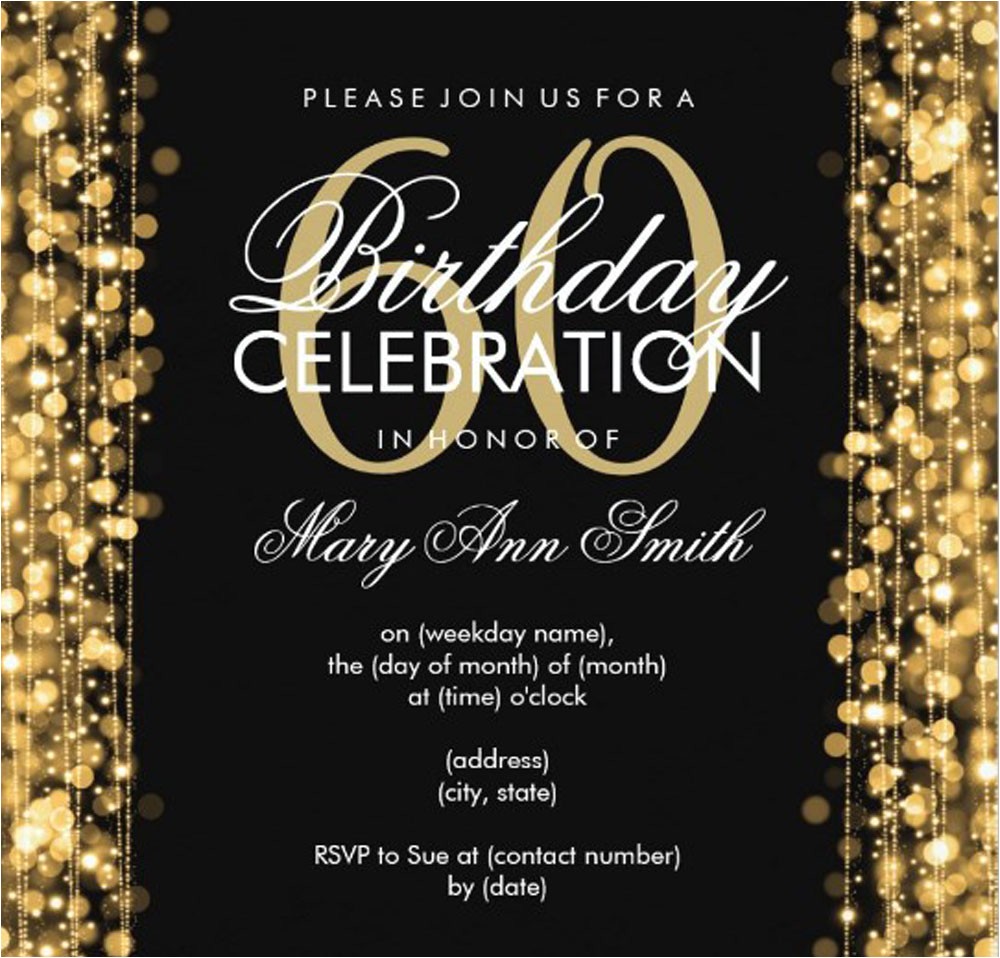 60th birthday party invitations