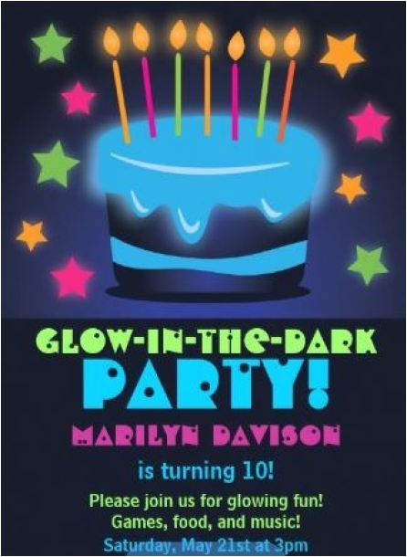 neon glow in the dark party
