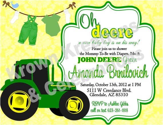 john deere baby shower invitations template