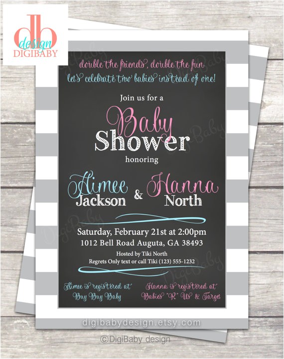 joint baby shower invitation for boys