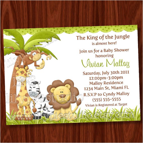 Jungle theme Baby Shower Invitation Wording 8 Best Of Jungle theme Invitations Free Printable