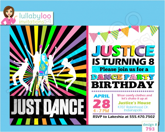 just dance birthday invitations printed birthday invitations custom invitations