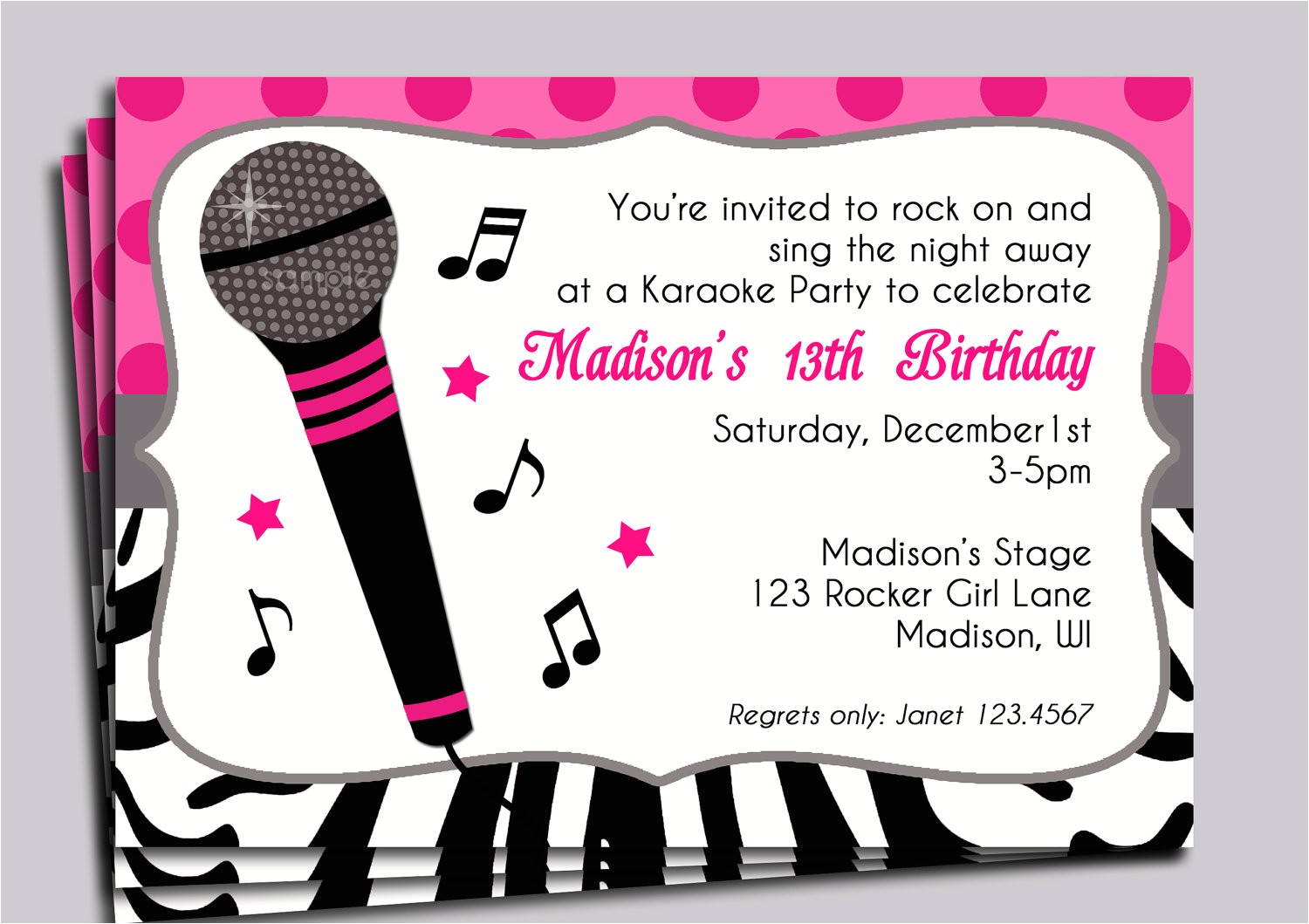 Karaoke Party Invitation Templates Karaoke Party Invitation Wording