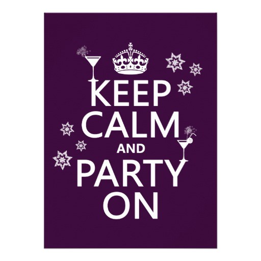 keep calm and party on all colours invitation 161927452324402334
