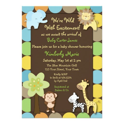 king of the jungle baby shower invitation