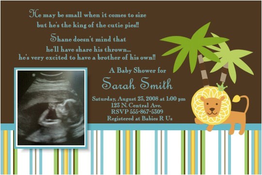king of the jungle baby shower invitations template