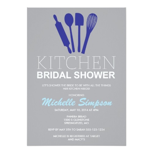 kitchen themed bridal shower invitations