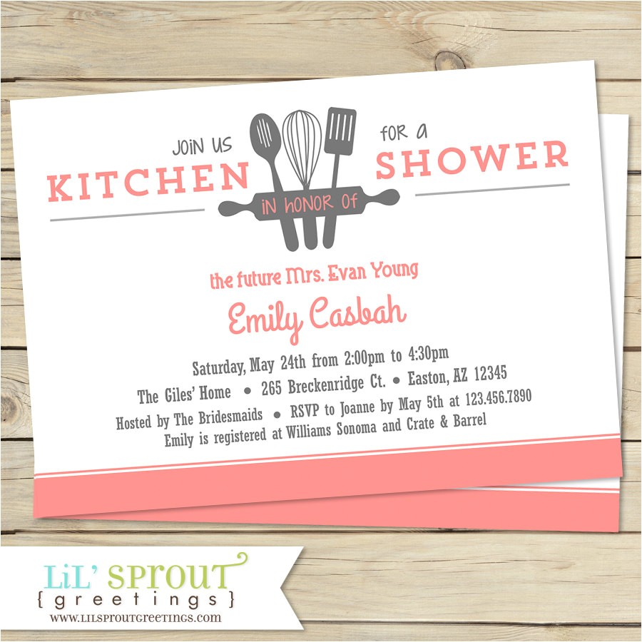 kitchen bridal shower invitation
