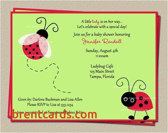 ladybug baby shower invitations cheap